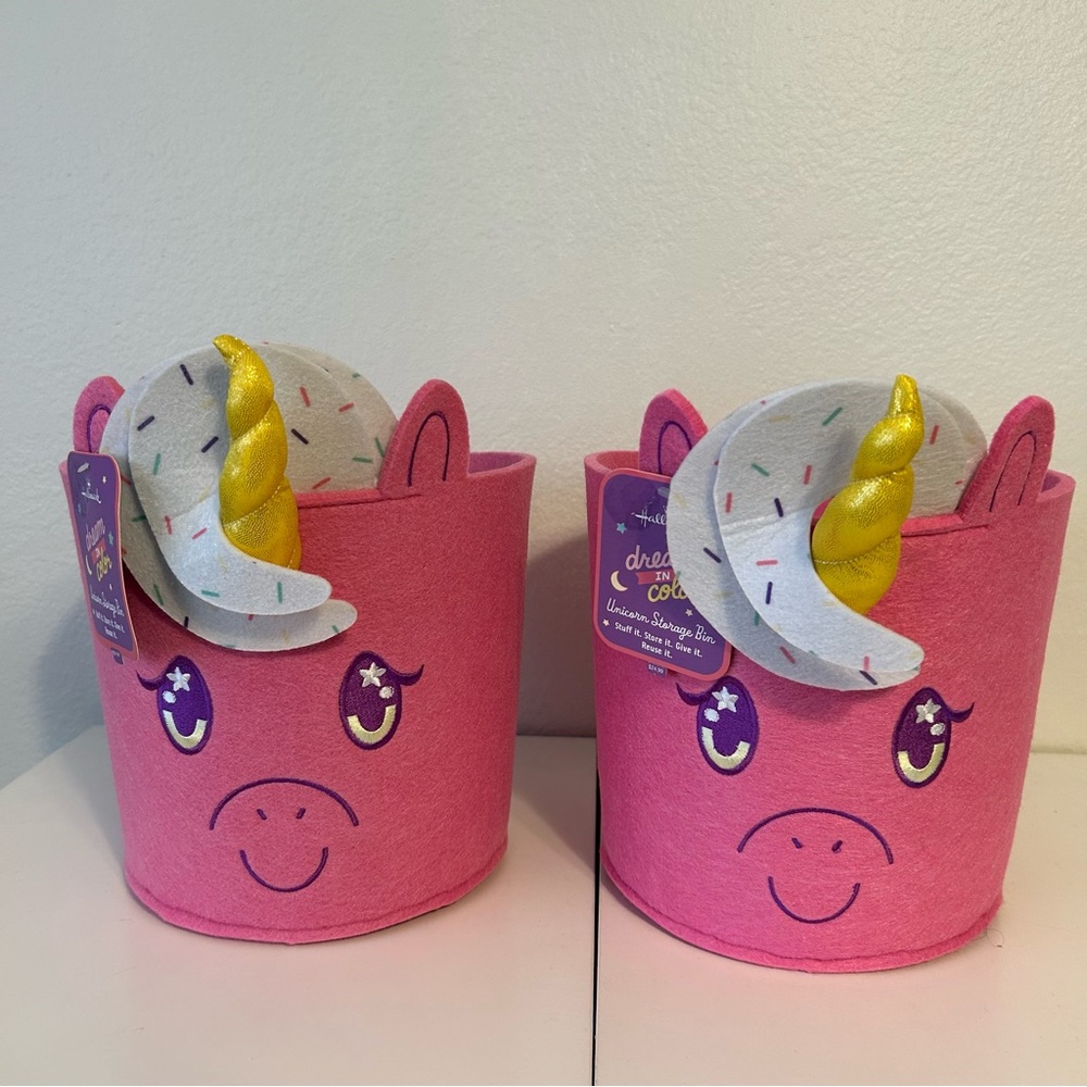 Hallmark Unicorn storage bins set